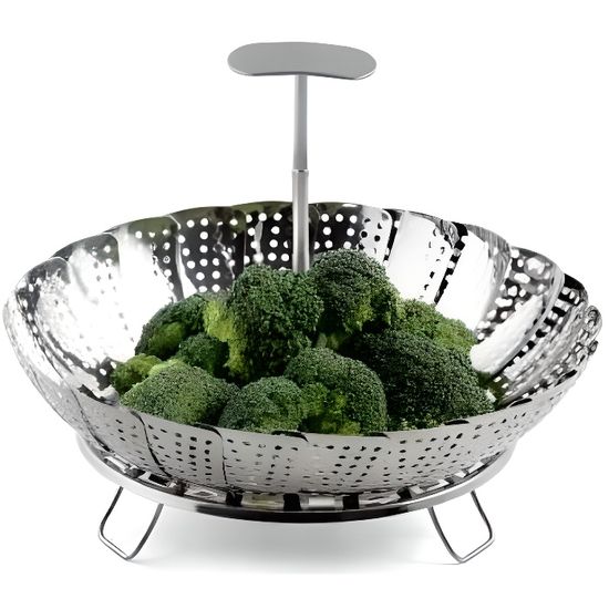 CHEVALIER DIFFUSION Cuit Vapeur Marguerite INOX Avec Tige Telescopique 14 23cm 1073874955 CHEVALIER DIFFUSION Cuit Vapeur Marguerite INOX Avec Tige Telescopique 14 23cm 1073874955