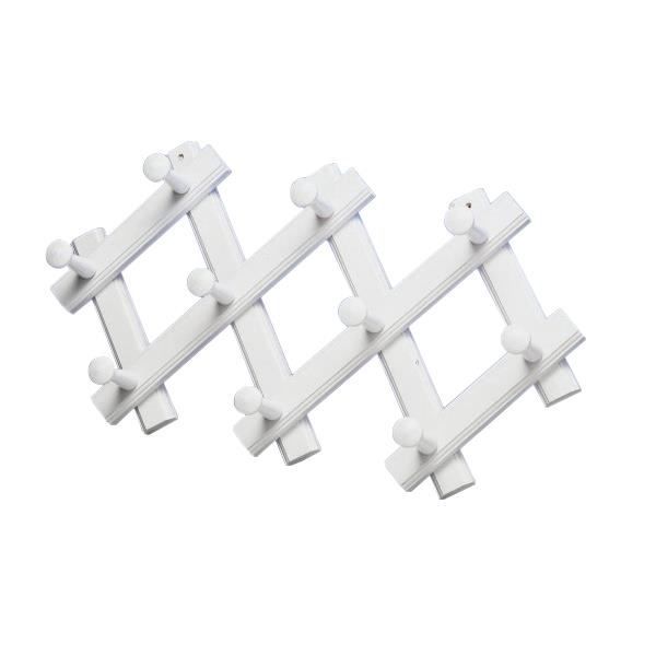 Porte manteaux bois accordeon (Blanc)
