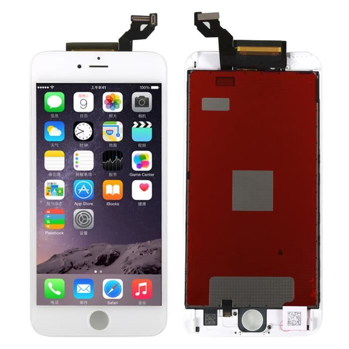 Pour Apple Iphone 6s Plus 5.5 Pouces Blanc Écran Complet Lcd Vitre Tactile Sur Châssis Pré-Monté + Outils + Film En Verre Trempé