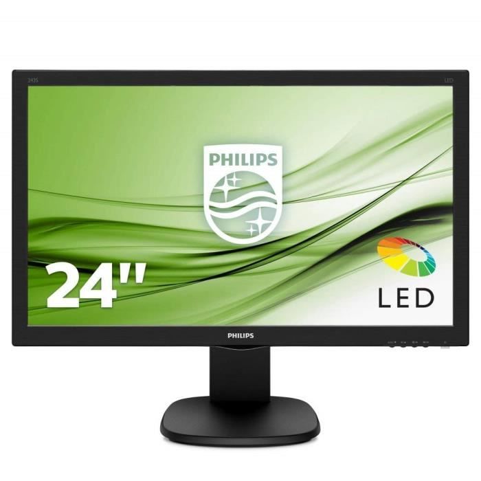 Écrans PC Philips S Line 243S5LHMB LED Display 59,9 cm (23.6-) Full HD Mat Noir - Écrans Plats de PC (59,9 cm (23.6-), 1 766