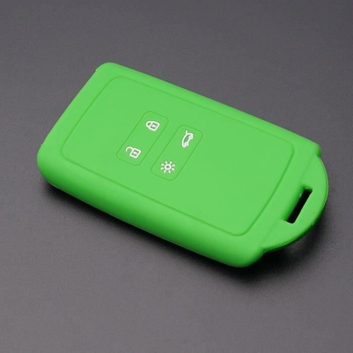 Étui pour carte télécommande en Silicone, sans clé, pour voiture Renault TALISMAN, CAPTUR, Espace Clio green
