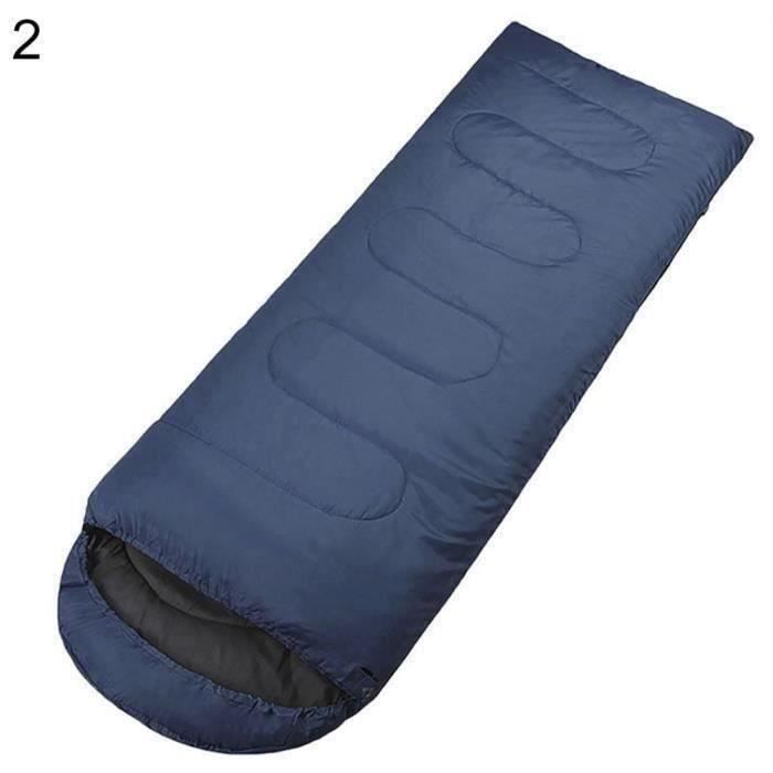 Enveloppe de style adultes imperméables sacs de couchage randonnée camp de pêche en plein air bleu foncé D055C7