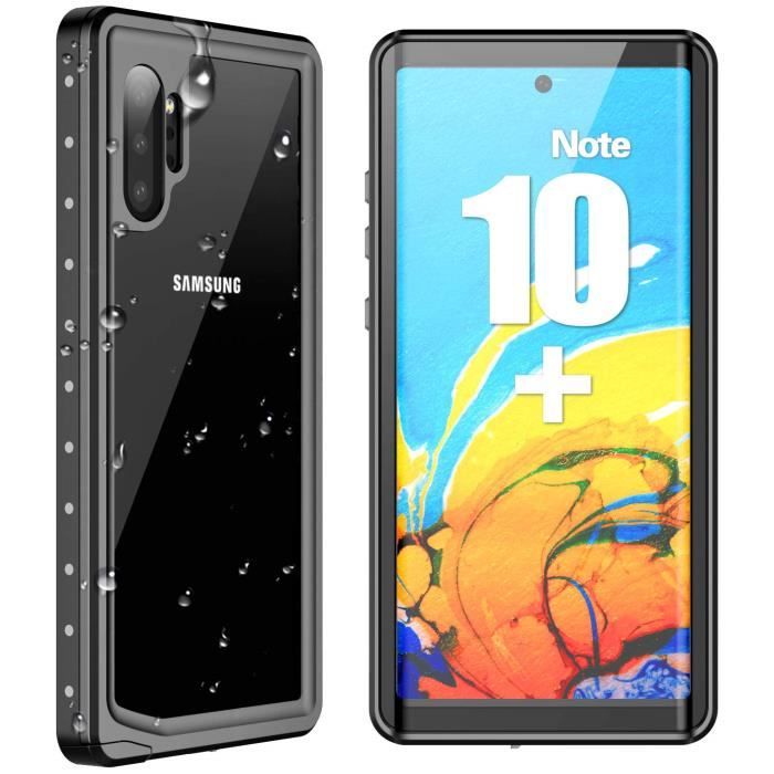 Coque Etanche Samsung Galaxy Note 10 Plus/5G, Imperméable Waterproof Housse[IP68 Imperméable][Antichoc][ Antipoussière]Etui Housse