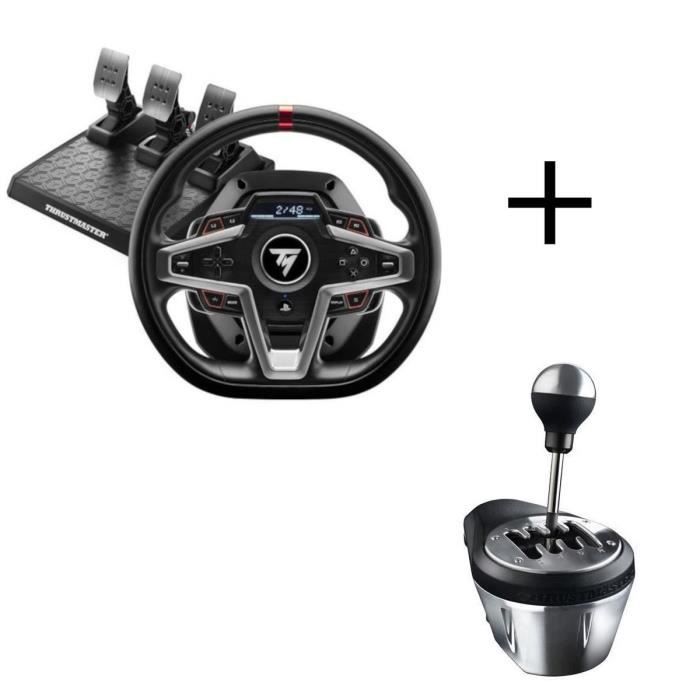 THRUSTMASTER T248 Volant de Course et Pédales + Levier de vitesse TH8A SHIFTER ADD-ON