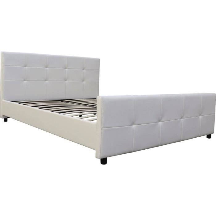 Lit PVC -Augier- - 140 x 190 - Blanc