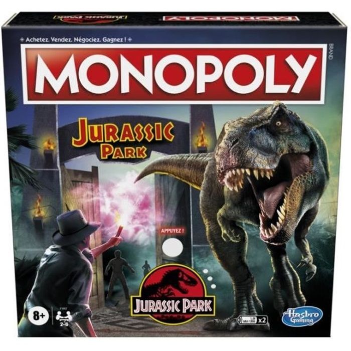 MONOPOLY - édition Jurassic Park - Jeu de plateau pour enfants - dès 8 ans