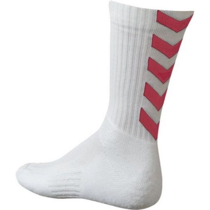 HUMMEL Chaussettes de Handball Authentic Indoor - Homme - Blanc et Rose Diva
