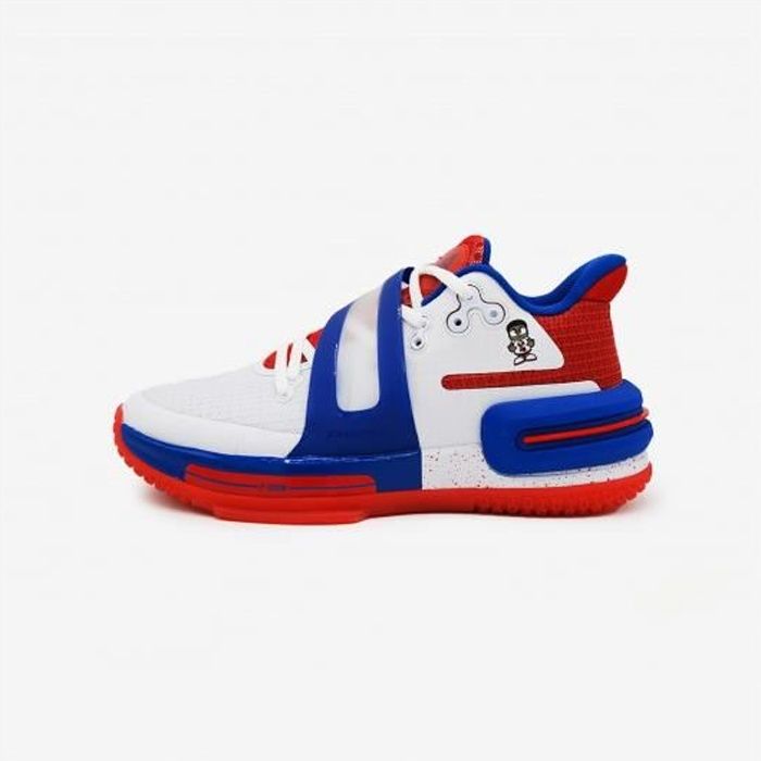Chaussures de basketball Peak Flash 2 - blanc/rouge/bleu - 38