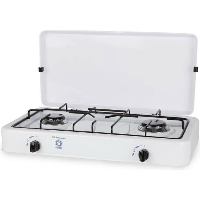 Orbegozo FO 2350, Dessus de table, Cuisinière à gaz, Émaillé, Blanc, 1400 W, 1900 W