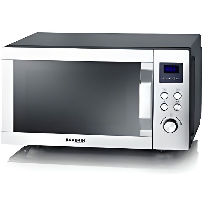SEVERIN 7758 Micro-ondes 3 en 1 avec fond en céramique Inox/Noir Mat