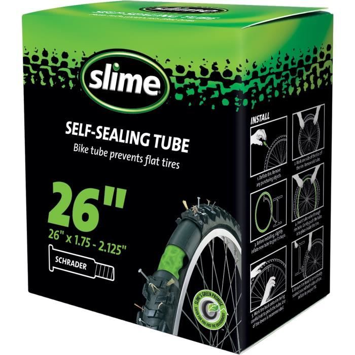 Slime Schrader Chambre à air anti-crevaison pour vélo 26 x 1.75-2.125-