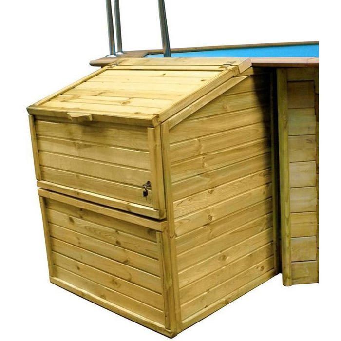 SUNBAY Coffre de filtration en bois pin sylvestre - Pour piscine H 1,33 m