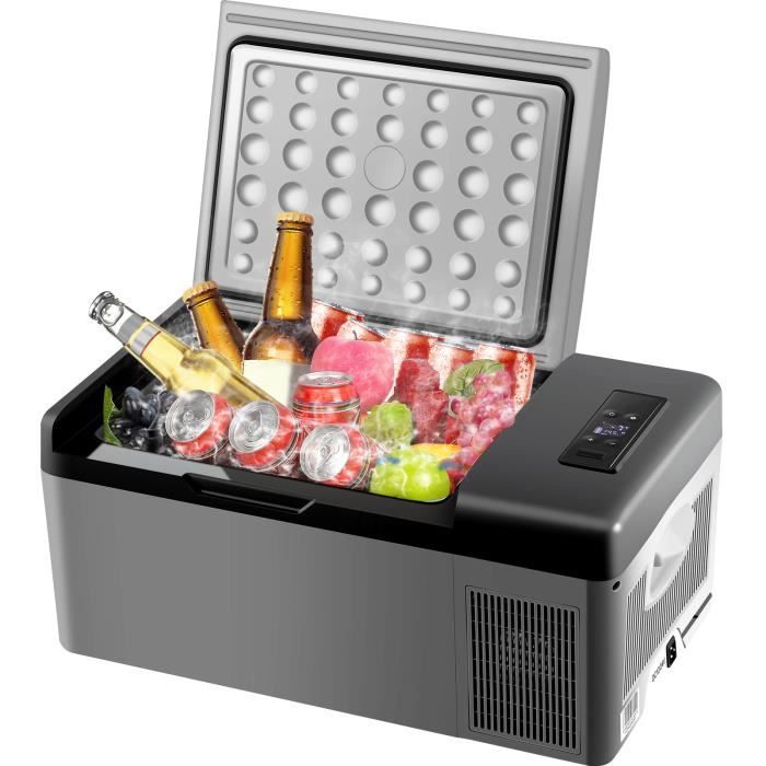 15 L Réfrigérateur de voiture - VEVOR - Glacière électrique portable - Écran LCD numérique