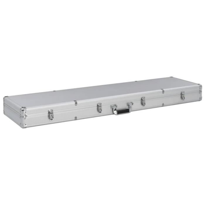 vidaXL Mallette pour arme à feu Argenté 134 x 35 x 12 cm Aluminium