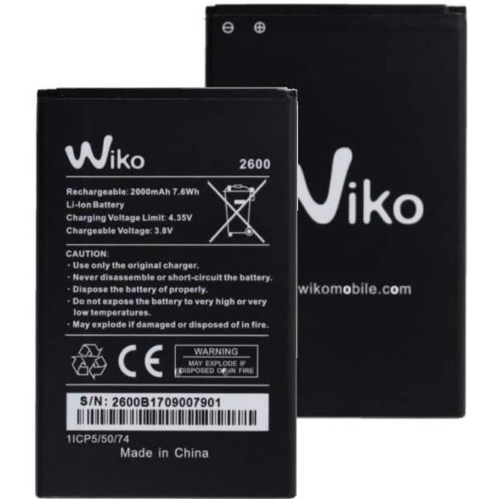 Batterie Wiko 2600