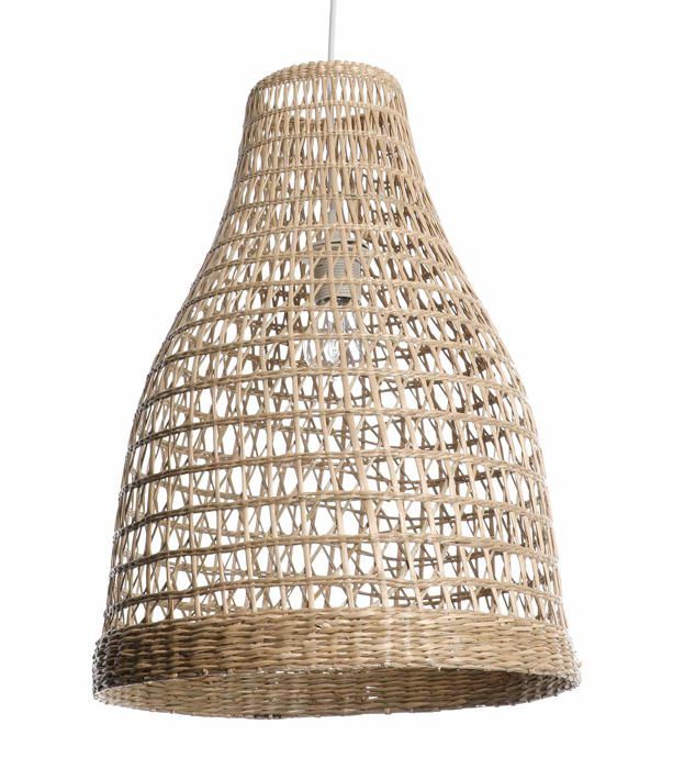 Suspension - LUSSIOL - 250702 - Rotin naturel - Ø 30 cm - Fait main