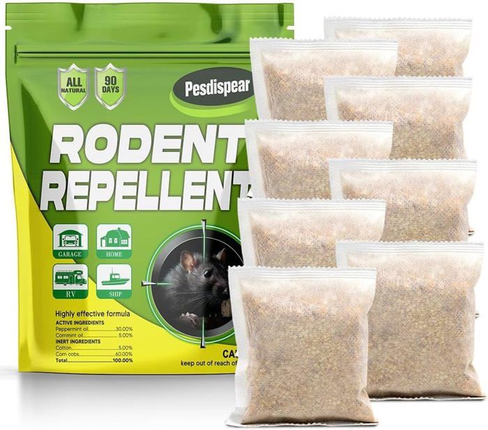 Repulsif Souris,Naturel Huile Essentielle Menthe Poivrée Anti Rats pour Anti Rongeur Intérieur