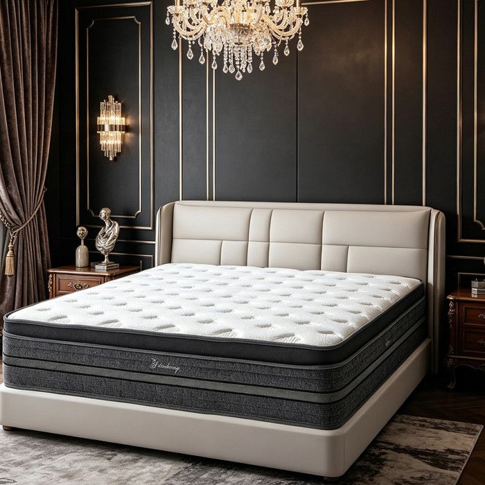Matelas - YIDATONG - Matelas Hybride à Bord Renforcé - 140x200 cm - Épaisseur 30 cm - Ressorts ensachés & Mousse mémoire
