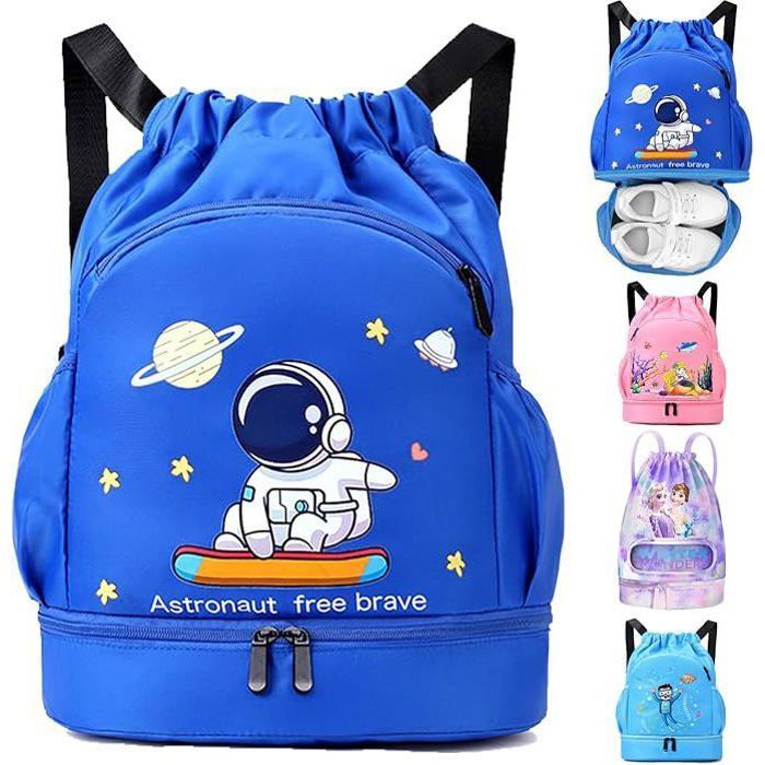 Sac à Dos Cordon Enfant – Sac Piscine Ou Sport Licorne, Imperméable, Grande Capacité, Lavable à 30°C - 5