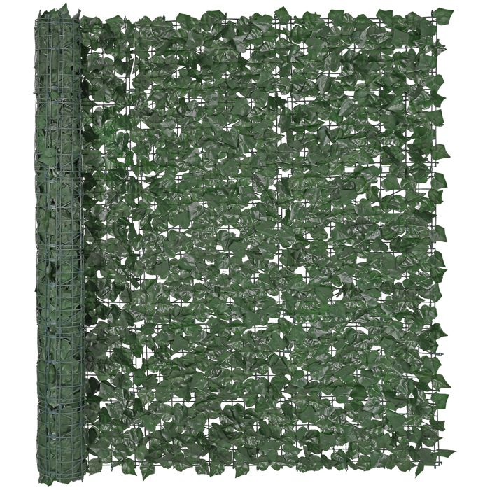 Haie Artificielle Balcon - PVC de haute qualité - 1.5x3m - Vert - Feuillage dense pour intimité