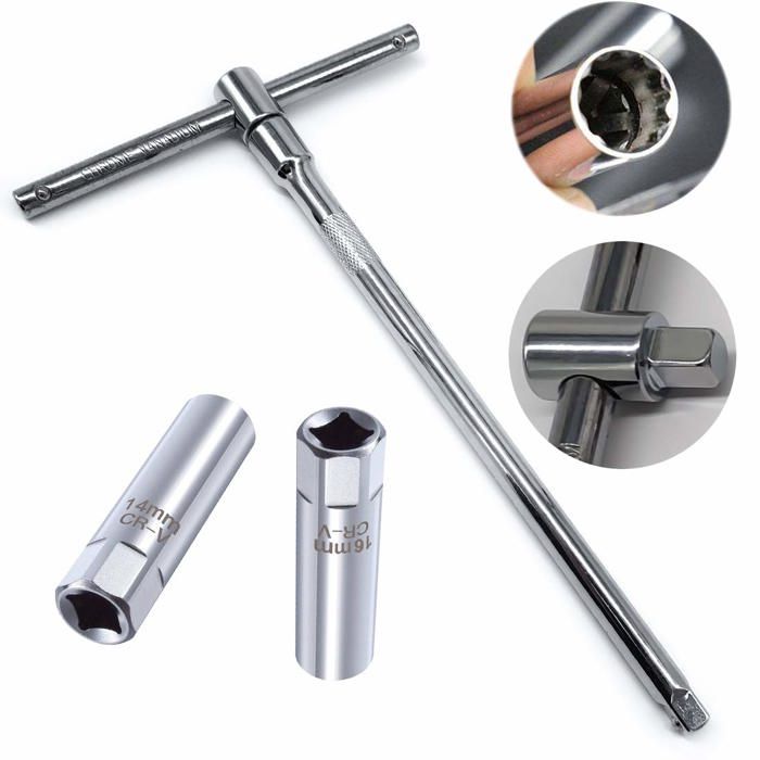 Clé à Bougie Precision-Steel 14mm, Longueur 280mm - Neuf, Outil Mécanique