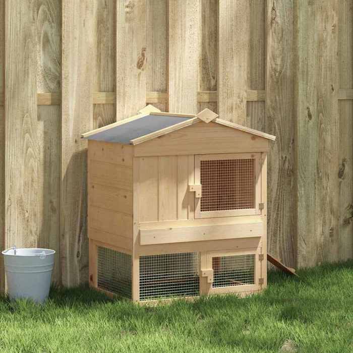 Meilleurs prix pour BONNIE® Meuble Cage pour chat/animaux Poulailler Marron 75 x 59 x 60 cm EU973393