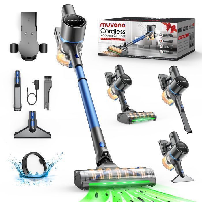 Aspirateur Balai Sans Fil Puissant - Autonomie - Filtration 5 Étapes - LED - Anti Enchevêtrement