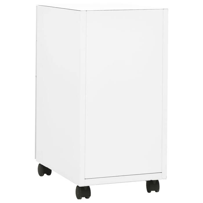 SALE dhiver Classeur/Armoire de bureau mobile - BURKE - Contemporain - Blanc 30x45x59 cm Acier AA314
