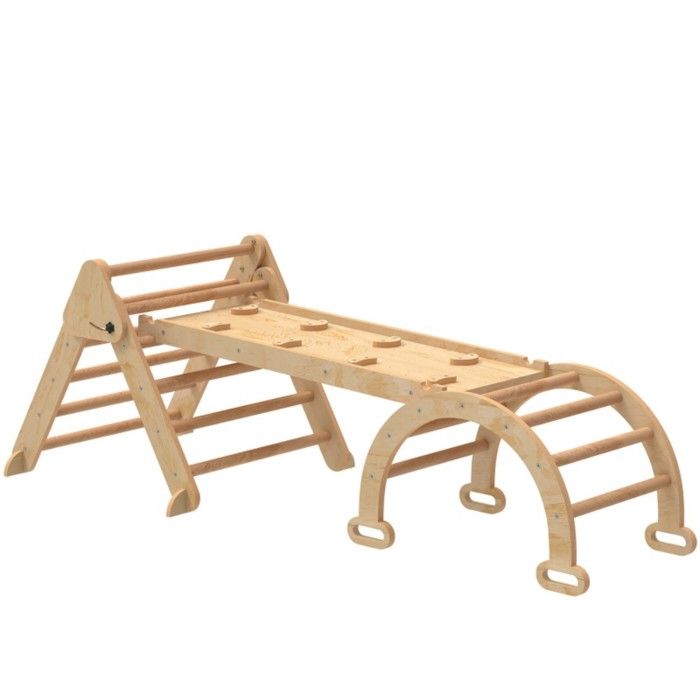 Ensemble d'escalade 5 en 1 avec balançoire mur d'escalade corde et