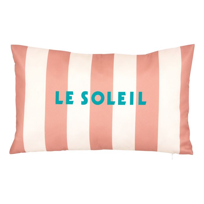 Coussin extérieur rayé Le soleil Rose 30x50 cm