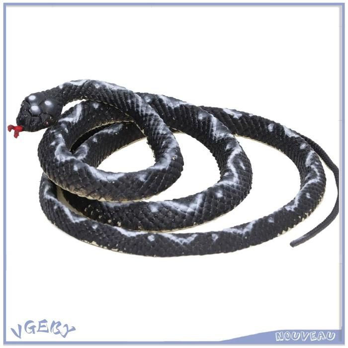 Serpent En Caoutchouc Réaliste – 60/70 Cm, Peinture Non Toxique, Textures D'écailles, Tête Effrayante, Pour Jardin, Fête, Décoration, Effaroucheur Oiseaux/rats, Cadeau Humoristique Noir