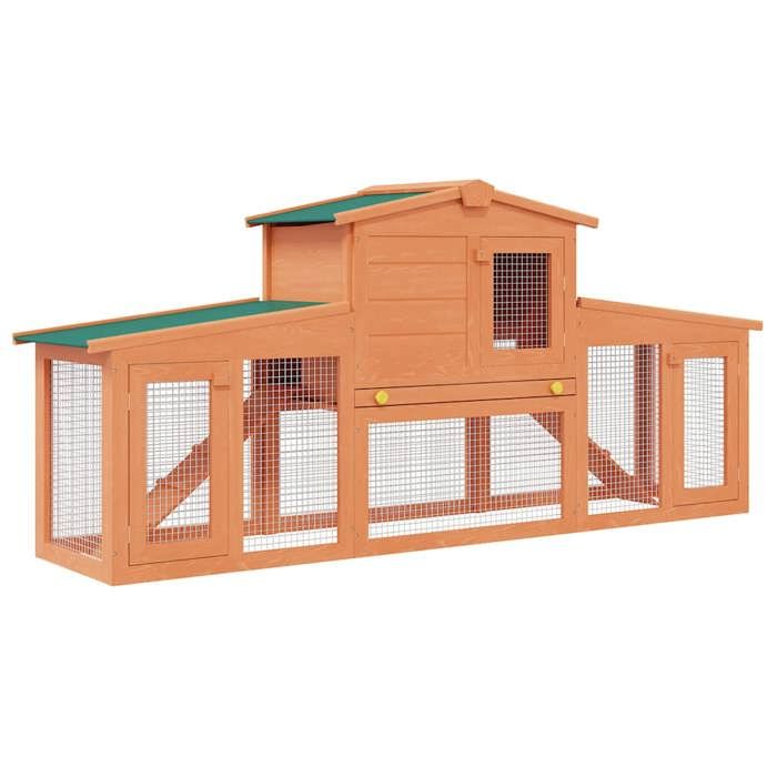 Promotion avril*Meuble pour lapin/Poule - PARAJ -Grand Clapier - large pour petits animaux avec toits Bois_139739 Promotion avril*Meuble pour lapin/Poule - PARAJ -Grand Clapier - large pour petits animaux avec toits Bois_139739