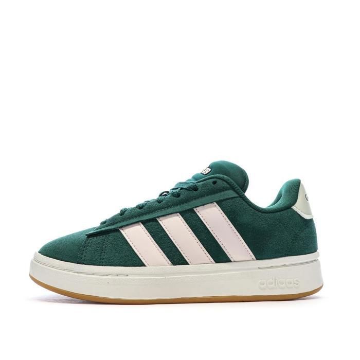 Adidas Baskets Vert/Rose Femme Adidas Grand Court Alpha