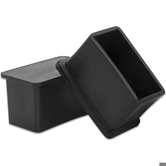 Lot de 16 embouts rectangulaires en PVC souple – Flexibles pour pieds de chaise et table 20 mm x 40 mm – Réduit bruit et rayures
