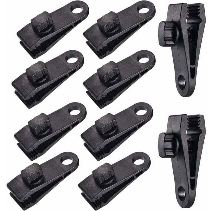 10 Sets Clip de Bâche Tente Pince Bâche Auvents Clip  Pince à Bâche Pince pour Tente pour Tente Voiture Bâche Auvents