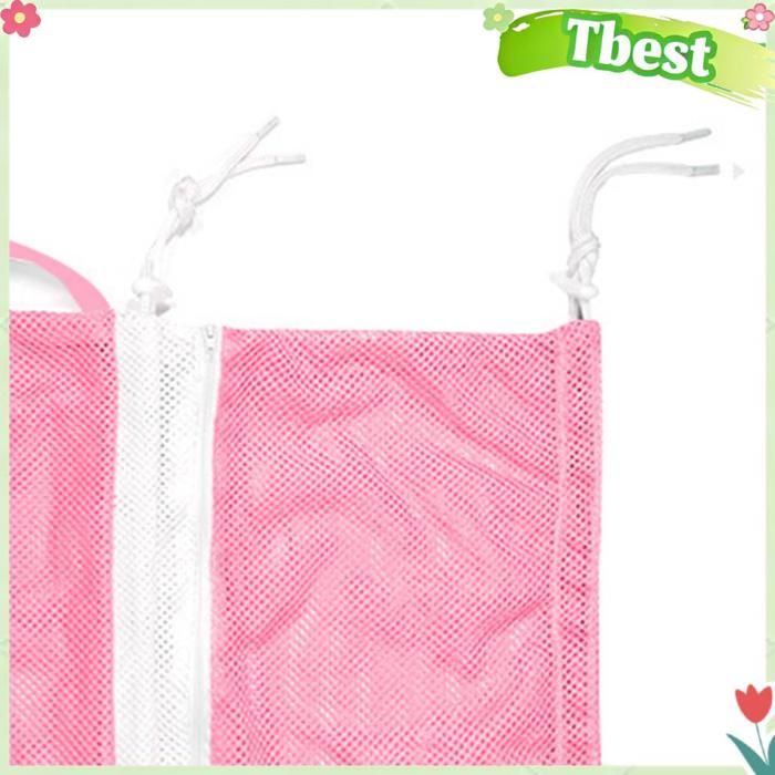 Tbest filet de douche pour chat Sac de bain pour chat respirant et réglable en  sac de toilettage animalerie carde Rose