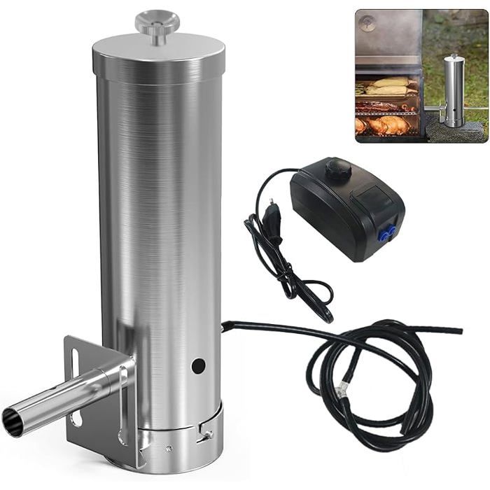 Générateur de Fumée avec Pompe Générateur de Fumée pour Barbecue Générateur de Fumée Froide en Acier Inoxydable 304 Fumoir