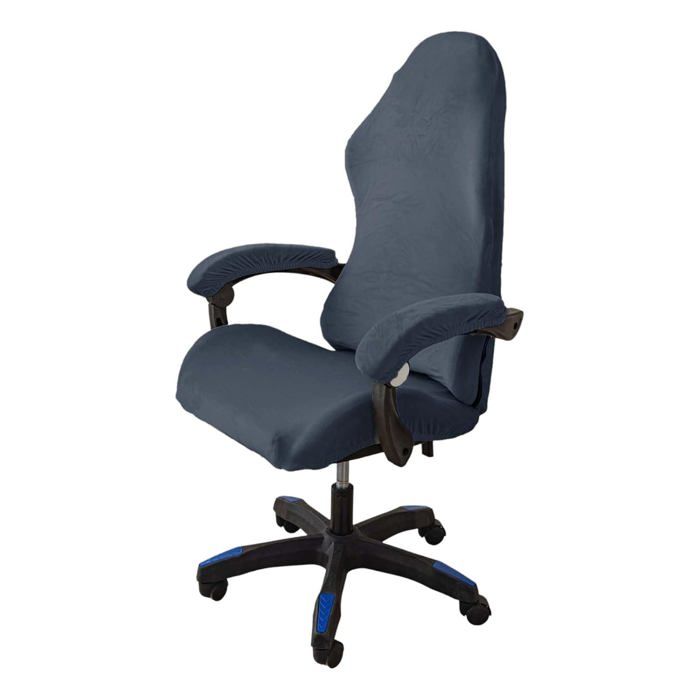 Lot de 4 housses de chaise gaming - housse daccoudoir housse de siège housse de dossier en polyester gris lavable en machine