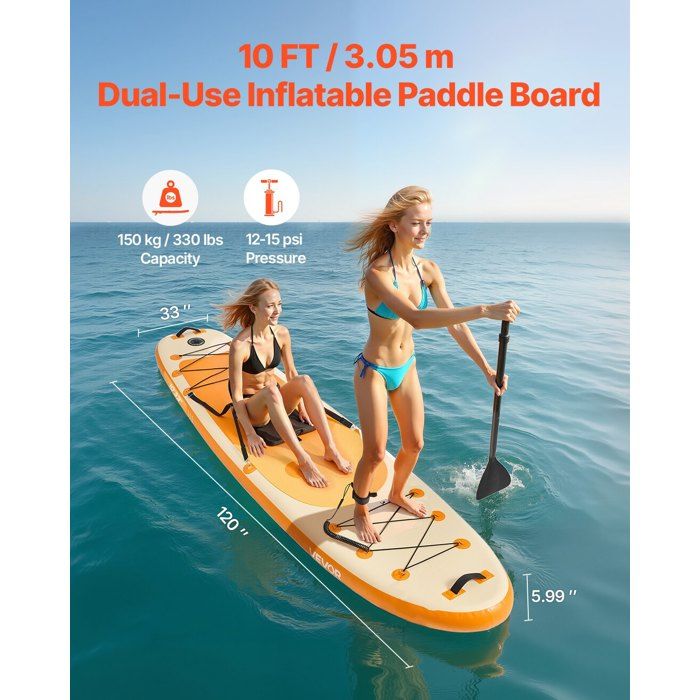 Paddle gonflable avec siège 304 8 x 83 8 x 15 2 cm planche à pagaie debout sup ultra-légère avec accessoires pompe pagaie aile…