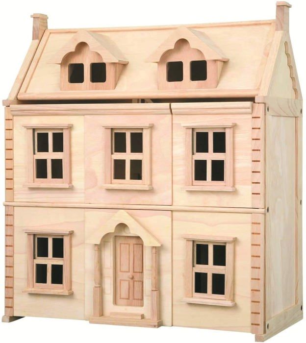Maison victorienne - PLAN TOYS - PT7124 - JOUET EN BOIS - 3 étages - Fenêtres coulissantes