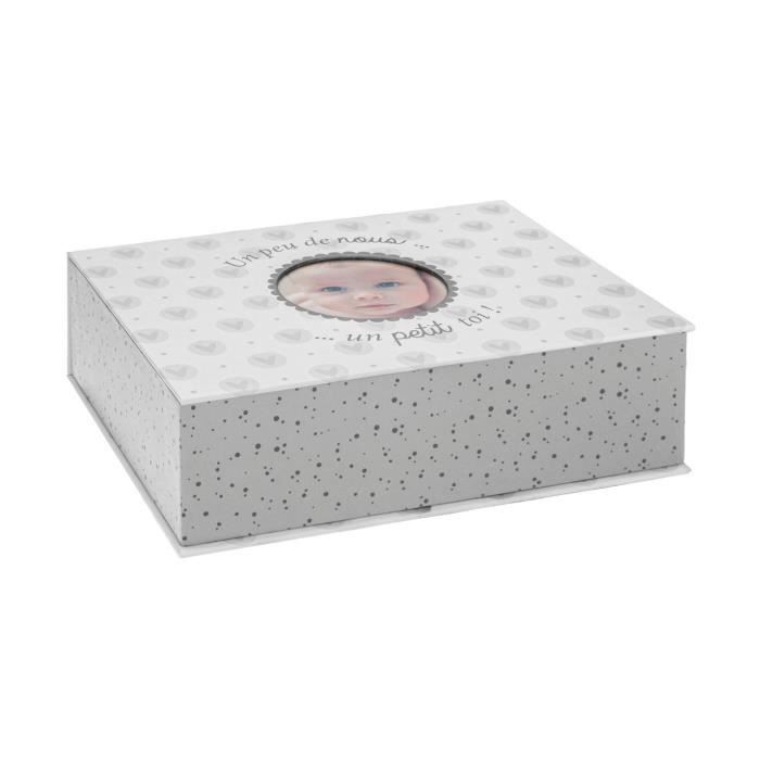 Atmosphera Coffret Naissance Gris Boite Souvenir Et Photo Cdiscount Maison