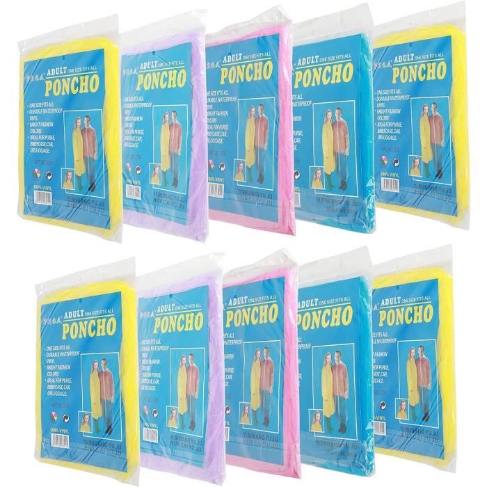 Poncho Imperméable Transparent Jetable – Lot De 200 – Taille Unique Adulte – Neuf Avec étiquettes