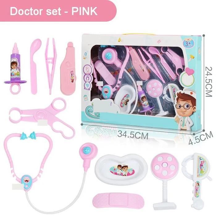 Docteur Pink - Ensemble de jeu de dentiste pour enfants, jeu de maison, jeu  de rôle pour filles, Kit médical - Cdiscount Jeux - Jouets