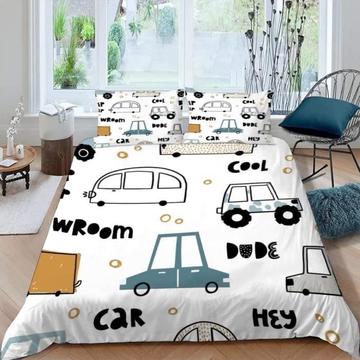 Housse De Couette 140X200 Enfant 3D Plongeur Noir Couette 1 Personne