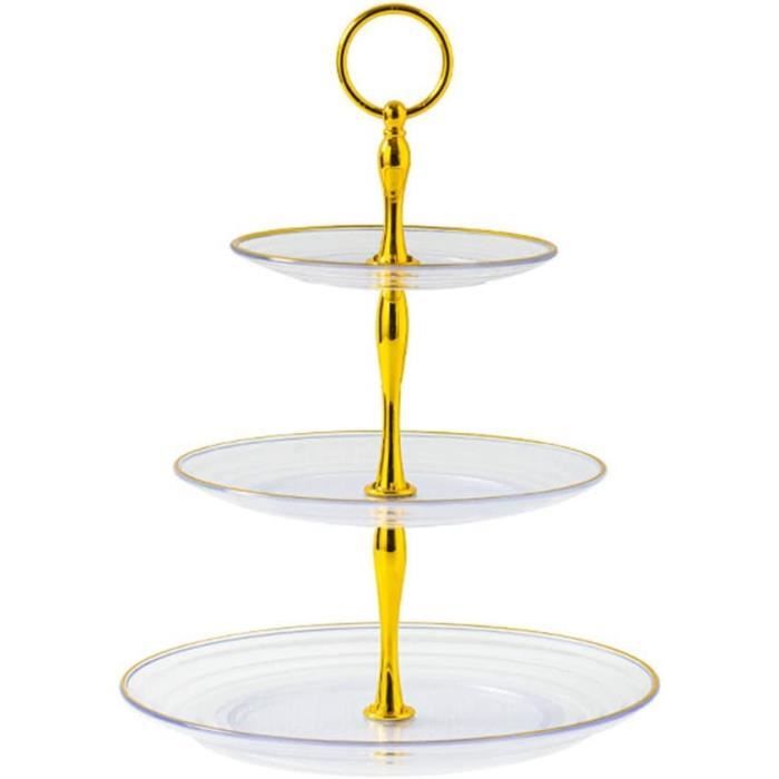 Lynsay Présentoir à Gâteaux Rond En Acrylique Transparent Empilable