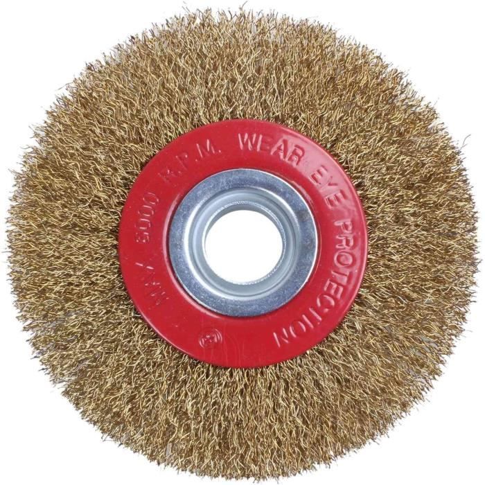Brosse Rotative Circulaire Métallique Sur Tige 100 Mm | Fil Inox