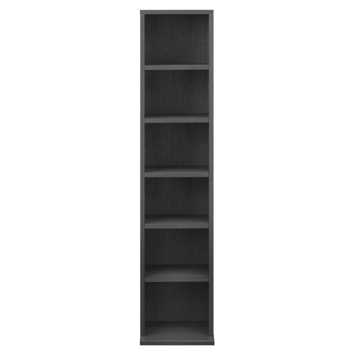 Étagère CD tour CD / DVD rangement stockage 6 surfaces de stockage 90 x 20 x 20 cm MDF mélaminé gris foncé 03_0001679 Étagère CD tour CD / DVD rangement stockage 6 surfaces de stockage 90 x 20 x 20 cm MDF mélaminé gris foncé 03_0001679