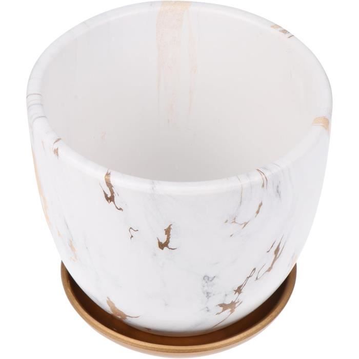 Grande Colonne De Fleurs En Marbre Blanc Baroque - Jardinière Pilastre - Antique - 105 Cm