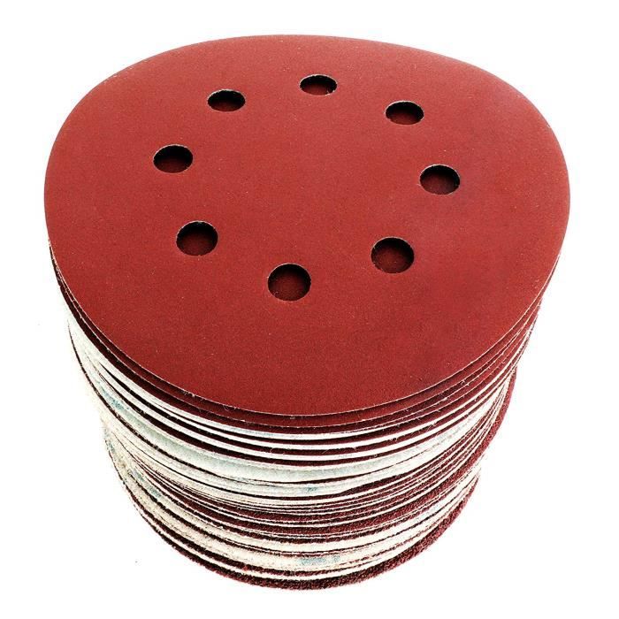 20 pièces Disque abrasif 225 mm Disque de Ponçage 100 Grain pour les  ponceuses à long col, les meuleuses de cloison sèche de 6 trous Ronds  Papier Abrasif - Senmai Tools : : Bricolage