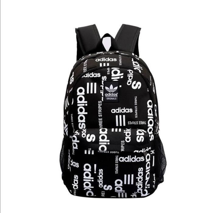 Adidas Originals SAC A DOS femmes homme Cartable d ecole Grande capacite Loisirs Voyage bandouliere Poche Noir Cdiscount Bagagerie Maroquinerie